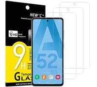 NEW'C 3 Pack Designed for Samsung Galaxy A52, A52 5G, A52S 5G Screen Protector Tempered Glass,Case Friendly Scratch-proof, Bubble Free, Ultra Resistant