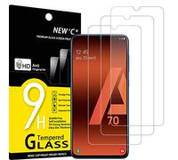 NEW'C 3 Pack Designed for Samsung Galaxy A70 Screen Protector Tempered Glass, Case Friendly Anti Scratch Bubble Free Ultra Resistant