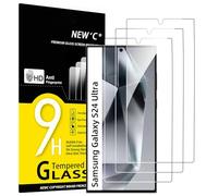 NEW'C 3 Pack Designed for Samsung Galaxy S24 Ultra [No for S24/S24 Plus] Screen Protector Tempered Glass,Case Friendly Scratch-proof, Bubble Free, Ultra Resistant