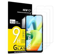 NEW'C 3 Pack Designed for Xiaomi Redmi A1,A1+,A2,A2+ Screen Protector Tempered Glass, Scratch Resistant, Bubble Free, Ultra Resista