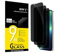 NEW'C 3 Pack Privacy for iPhone 14 Plus,iPhone 13 Pro Max Screen Protector (6.7 inches), Anti-Spy Tempered Glass Film,Case Friendly, Balanced 28-Degree Privacy Angle- Easy installation tool included