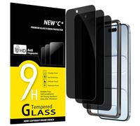 NEW'C 3 Pack Privacy for iPhone Air/iPhone 17 Air Screen Protector (6.5 inches), Anti-Spy Tempered Glass Film,Case Friendly, Balanced 28-Degree Privacy Angle-Easy installation tool included