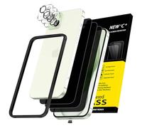 NEW'C 3x Privacy for iPhone 15 Plus Screen Protector (6.7 inches)+ 3x Camera Lens Protector, Sensor Protection, Case Friendly Tempered Glass Film + Dust Plug - Easy installation tool included