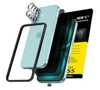 NEW'C 3x Privacy for iPhone 16 Plus Screen Protector (6.7 inches)+ 3x Camera Lens Protector, Sensor Protection, Case Friendly Tempered Glass Film + Dust Plug - Easy installation tool included