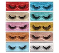Newcally Lashes False Eyelashes Natural 3D Faux Mink Eye Lashes 10 Pairs 10 Styles Fluffy Wispy Fake Eyelashes Dramatic Handmade Reusable Lashes Pack with 10 Portable Eyelash Boxes