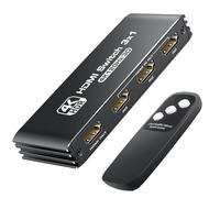 NEWCARE 3 Ports 8K HDMI 2.1 Switch 3 in 1 Out 4K@120Hz 4K@120Hz HDMI Switcher Splitter with Remote, Support VRR ALLM Auto-Switching HDR 10 Dobly Vision/Avmos, for PS5/4, Xbox, PC, TV