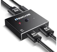 NEWCARE HDMI Switch 4K@120Hz, 8K@60Hz HDmi Bidirectional Switcher Splitter supports 2 in 1 Out, 1 in 2 Out, 48 Gbps, HDR, 3D Surround Sound, Aluminum HDMI 2.1 Switch for PS5/4, XBOX, Blue-ray Player