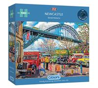Newcastle | 1000 Piece Jigsaw Puzzle | Tyne Bridge & Classic Cars | Sustainable Jigsaw Puzzle for Adults | Premium 100% Recycled Board | Great Gift for Adults | Gibsons Games