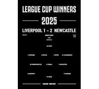 Newcastle 2025 League Cup Final winners art print. Size A4