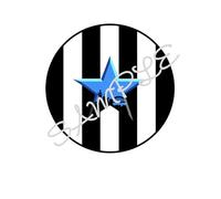 Newcastle Blue star theme 7.5" Edible Icing sheet A4 cake topper