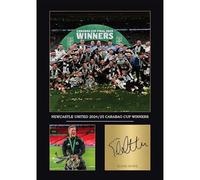 Newcastle Carabao Cup 2025 Gift Signed A4 Print Display Framed Newcatsle United Gifts Digitally Reproduced Signature Newcastle Gifts For Boys Eddie Howe (Framed)