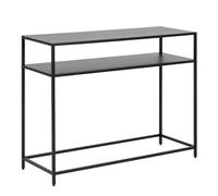 Indoor Furniture Group Furniture To Go Newcastle Console Table With Open Shelf In Matt Black, Black