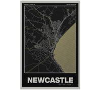 Newcastle - County Down Street Map Poster | Northern Ireland | Gold | A1