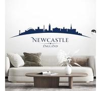 Newcastle England City Skyline - The Quayside, Gateshead Millennium Bridge, Theatre Royal - Bedroom Living Room Wall Art Sticker [Large] [Cobalt]