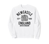 Newcastle England United Kingdom Est. 1080 Black Print Sweatshirt