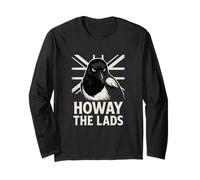 Newcastle Fan Howay The Lads Black and White Magpie Long Sleeve T-Shirt