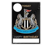 Newcastle Football Club Birthday Card. Comes with Stickers to Personalise your Age and Name, Black