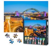 Newcastle Puzzles for Adults 1000 Pieces, The Newcastle Bridge Jigsaw Puzzles, River Tyne Adult Puzzle for Adults, Educational Fun Games or Toys for Elders Friends 20X27 INCH