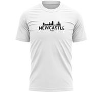 Newcastle Skyline Mens T Shirt Football United Fan Supporters Tee, L, White