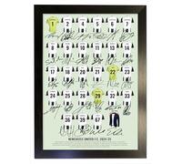 Newcastle United Autograph squad Signed 2024-2025 Season Alexander Isak Kieran Trippier Anthony Gordon Reproduction Mounted Team Photo Framed 34 x 46cm A3 Print Black Frame #878