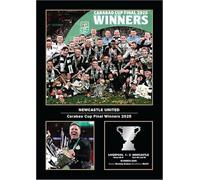 Newcastle United Carabao Cup 2025 Signed Poster Print - Wembley Trophy Celebration Wall Art with Team Photo - Premier League Memorabilia for Fans and Collectors, A3 Poster + Silver Frame
