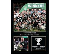 Newcastle United Carabao Cup 2025 Signed Poster Print - Wembley Trophy Celebration Wall Art with Team Photo - Premier League Memorabilia for Fans and Collectors, A3 Poster + Black Frame