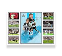 Newcastle United FC 2025/26 Squad Signed Framed Photo Display | Eddie Howe & Key Players Autograph Print | Premium Magpies Memorabilia Wall Art Gift (Unframed A4 (30x21cm))