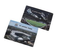 Newcastle United FC 2pk Deluxe Metal Stadium Photo Signs
