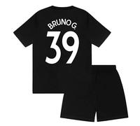 Newcastle United FC Boys Bruno G. 39 Sublimation Short Pyjamas Black 8-9 Years
