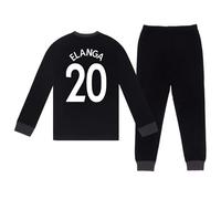Newcastle United FC Boys Elanga 20 Long Pyjamas Black 11-12 Years