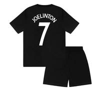 Newcastle United FC Boys Joelinton 7 Sublimation Short Pyjamas Black 10-11 Years