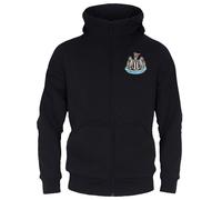 Newcastle United FC Boy's Kids Zip Hoodie in Black | Size: 6-7 Years Newcastle United FC Black 6-7 Years
