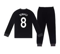 Newcastle United FC Boys Tonali 8 Long Pyjamas Black 7-8 Years