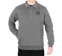 Newcastle United FC Men's Adults Quarter Zip Sweatshirt in Grey | Size: XL Newcastle United FC Grey XL
