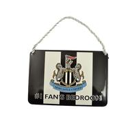 Newcastle United FC Metal Bedroom Sign, No. 1 Fan Design, 16 cm x 11 cm, Official Licensed Product