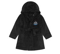 Newcastle United FC Official Baby Hooded Fleece Dressing Gown Black 6-12 Months