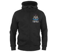 Newcastle United FC Official Football Gift Boys Zip Hoody Fleece Black 6-7 Years
