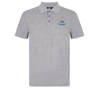 Newcastle United FC Official Football Gift Mens Crest Polo Shirt Grey XL