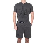 Newcastle United FC Official Gift Mens Loungewear Short Pyjamas Grey Medium