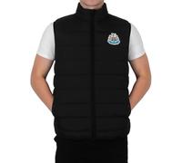 Newcastle United FC Official Gift Mens Padded Body Warmer Gilet Black Zip XXL