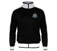 Newcastle United FC Official Gift Mens Retro Track Top Jacket Black White XL