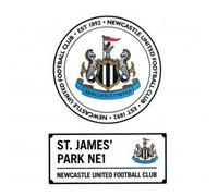 Newcastle United FC Assorted Designs Car Decal Pack of 2 in White Newcastle United FC White