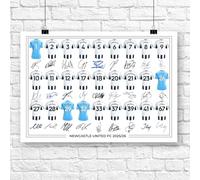 Newcastle United FC Signed 2025-26 Signed Team Poster, Autographed By Full Squad, Choose Framed or Print Only (A3, Unframed)