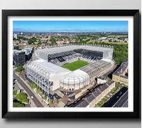 Newcastle United Gifts, St James Park Stadium Framed Print. Memorabilia, Football Club, The Toon. (Black Frame, 53cm x 43cm)
