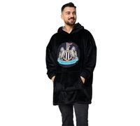 Newcastle United Hoodie Blanket Fleece Oversized For Men - Official NUFC Merchandise, Ultra Soft Wearable Blanket, Cosy Loungewear Gown Gift for Him, Black