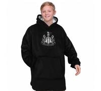 Newcastle United Kids Oversized Hoodie Blanket - Official Football Gift, Black, Size 6-10 Years
