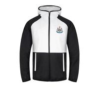 Newcastle United Official Gift Boys Shower Jacket Windbreaker Black White 10-11 Years