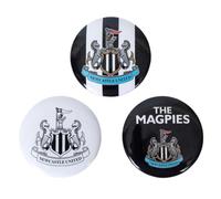 Newcastle United Official Kids Button Badge Set, The Magpies, 3 Pack