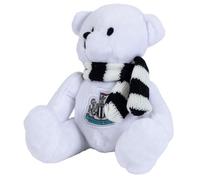 Newcastle United Plush Teddy Bear with Team Scarf, White, Collectible
