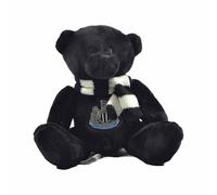 Newcastle United Scarf Beanie Bear, Black Plush Teddy Bear with Team Scarf